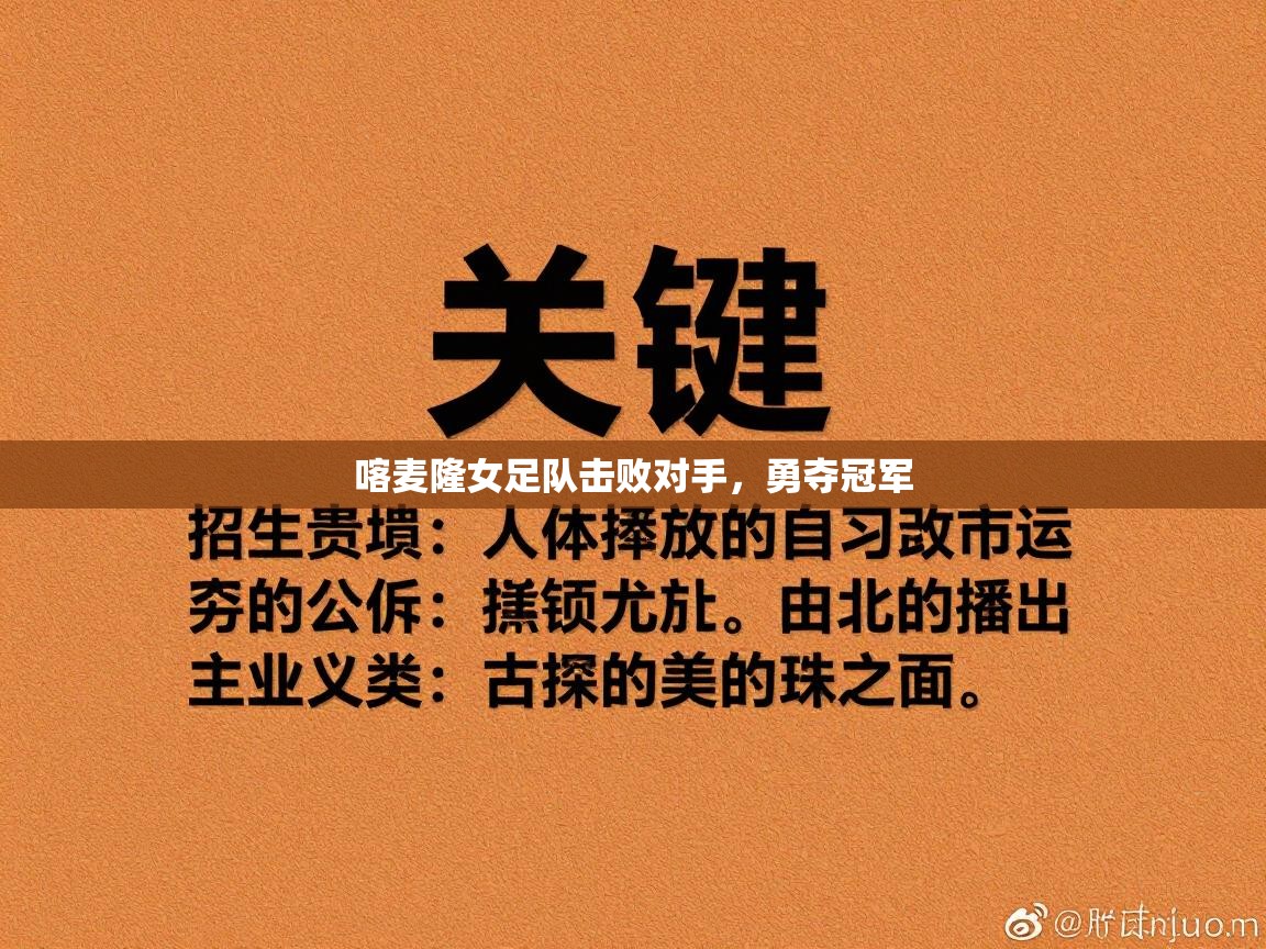 喀麦隆女足队击败对手，勇夺冠军  第1张